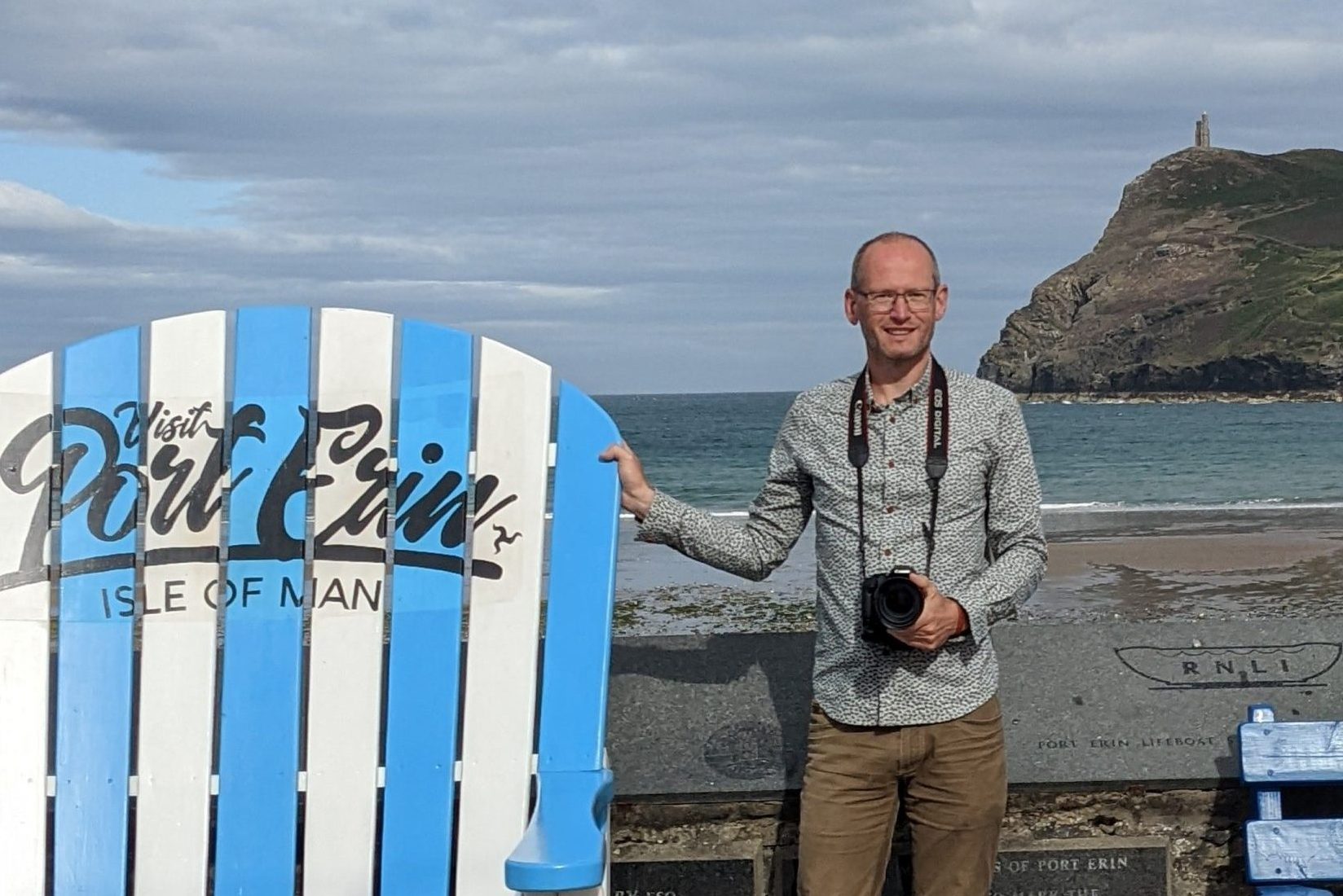 Chris Littler on Port Erin promenade